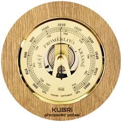 KUBRi 0202 - barometr s vynikající citlivostí v dubovém rámu