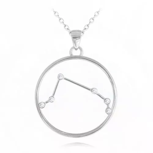 MINET Stříbrný náhrdelník Stars znamení BERAN Czech Crystal
