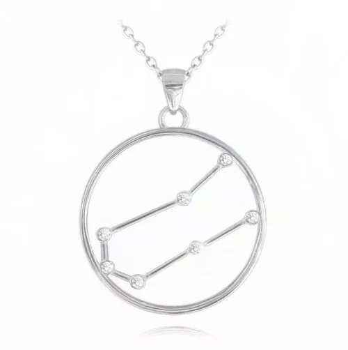 MINET Stříbrný náhrdelník Stars znamení BLÍŽENCI Czech Crystal