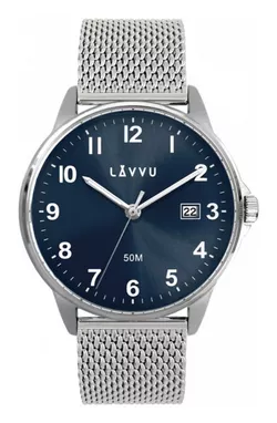 LAVVU Stříbrné hodinky GÖTEBORG MESH LWM0119