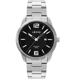 LAVVU LWM0192 Pánské hodinky se safírovým sklem DYKKER Black