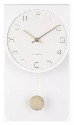 Designové kyvadlové nástěnné hodiny KA5779WH Karlsson 39cm