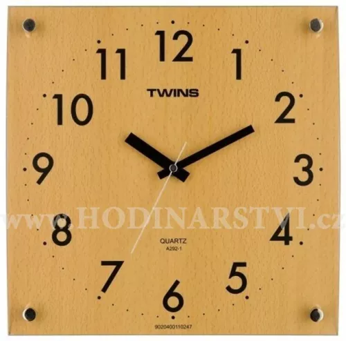 Hodiny Twins 292-1 natur 30cm