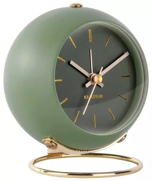 Designové stolní hodiny Karlsson KA5833GR 10,5cm s možností buzení