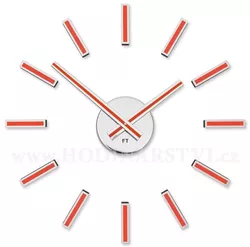 Designové nalepovací hodiny Future Time FT9400RD Modular red 40cm