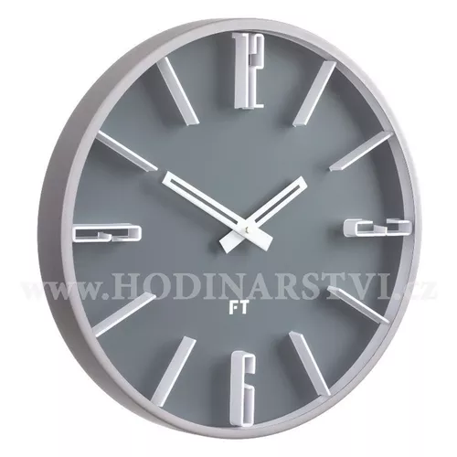Designové nástěnné hodiny Future Time FT6010GY Numbers 30cm