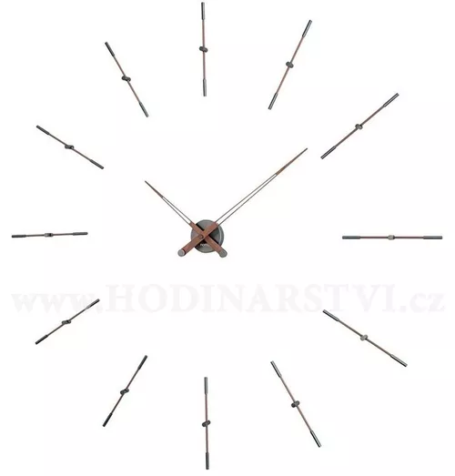 Designové nástěnné hodiny Nomon Merlin Walnut Graphite METP120N 125cm