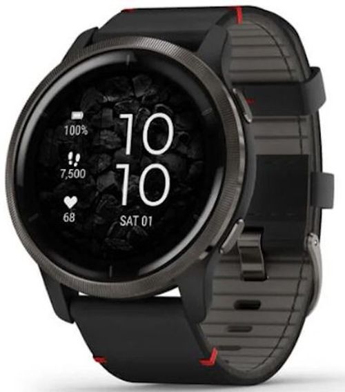 Garmin Venu® 2 Slate/Black Leather Band 010-02430-21