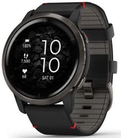 Garmin Venu® 2 Slate/Black Leather Band 010-02430-21