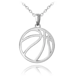 MINET Stříbrný náhrdelník BASKETBALOVÝ MÍČ
