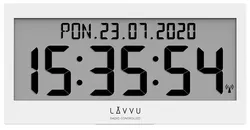 Bílé digitální hodiny s češtinou LAVVU MODIG řízené rádiovým signálem LCX0010