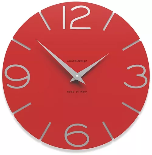 Hodiny CalleaDesign 10-005-64 30 cm světle červená