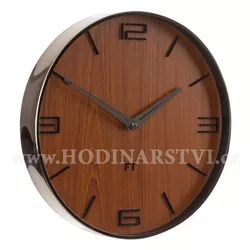 Designové nástěnné hodiny Future Time FT3010TT Flat walnut 30cm