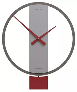 Hodiny CalleaDesign 11-011-65 Pendulum Kurt 54 cm rubín