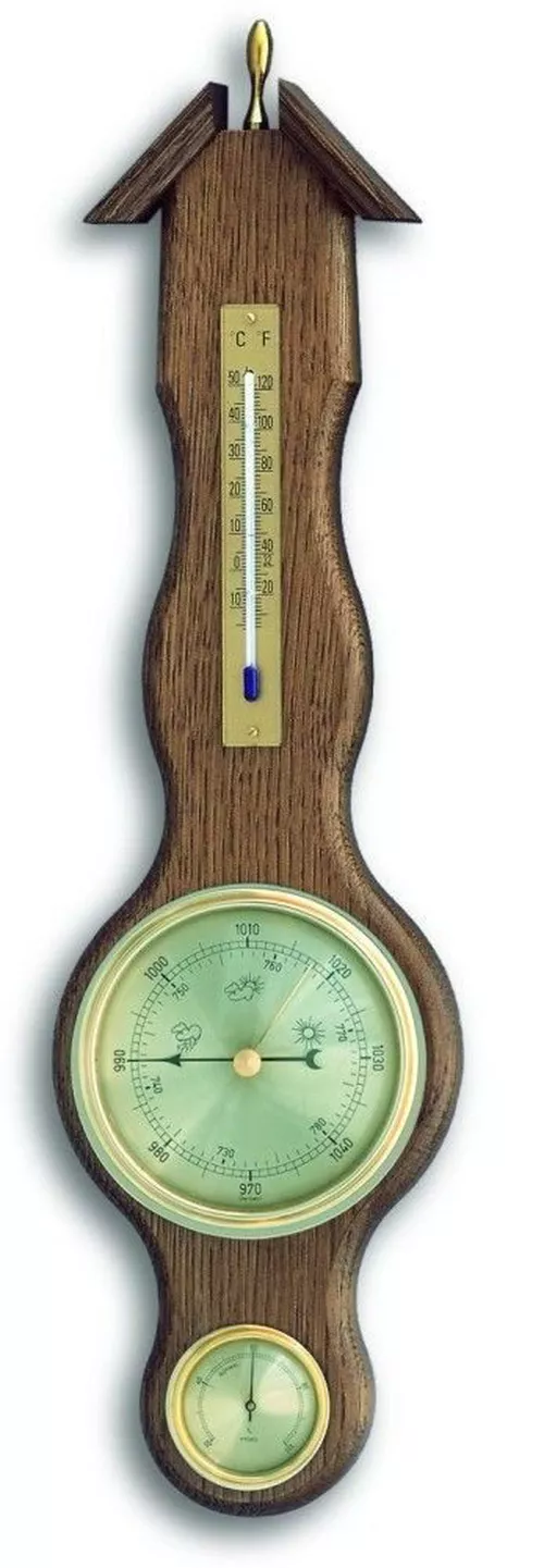 Meteostanice analogová na dřevěné podložce TFA 20.1037.01 - dub sheraton