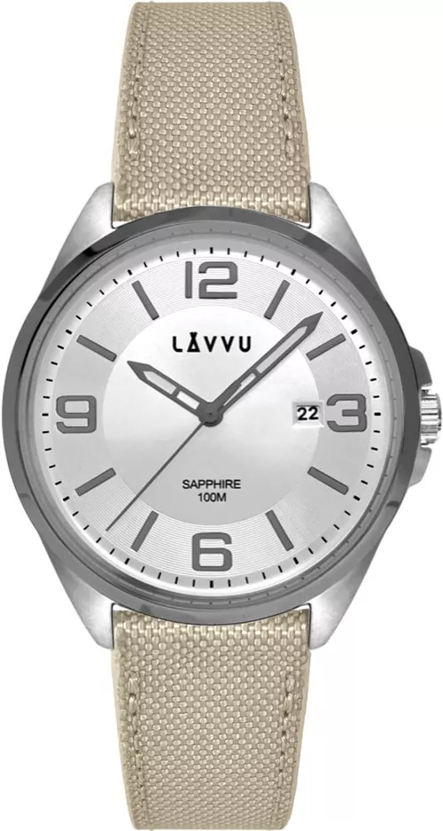 Pánské hodinky se safírovým sklem LAVVU LWM0098 HERNING Grey