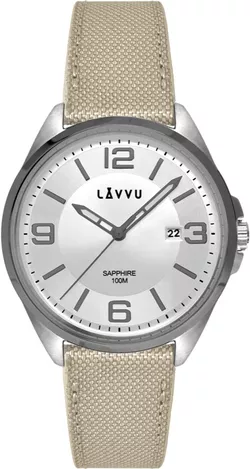 Pánské hodinky se safírovým sklem LAVVU LWM0098 HERNING Grey