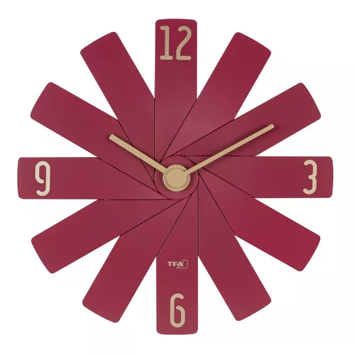TFA 60.3020.05 - Designové nástěnné hodiny CLOCK IN THE BOX - červené