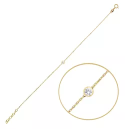 MINET Zlatý náramek se zirkonem Au 585/1000 0,65g