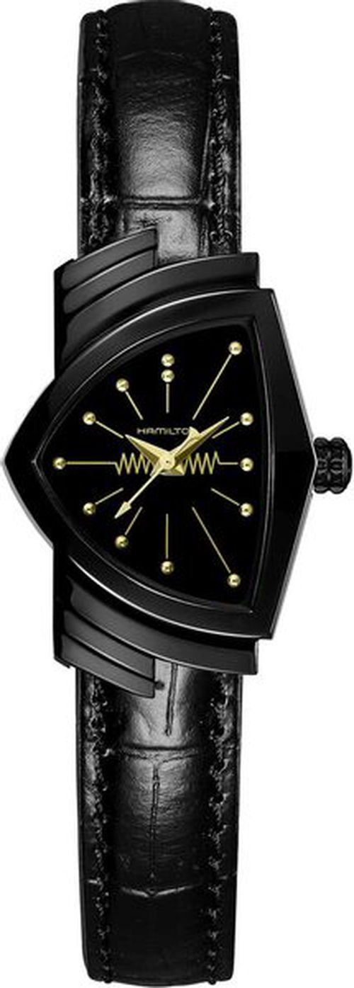 Hamilton Ventura Black & Gold S Quartz H24201730