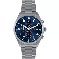 LAVVU Pánské titanové hodinky PILOT Chronograph Deep Blue 100M Sapphire