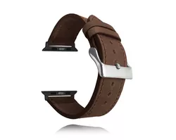 LAVVU LSXACX2 Tmavě hnědý kožený řemínek Top Grain pro APPLE WATCH 42-44 mm