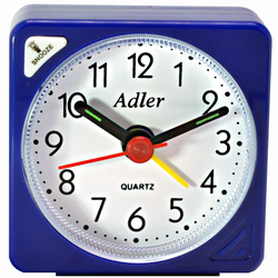 Adler RE03 modrý - malý budíček s osvětlením