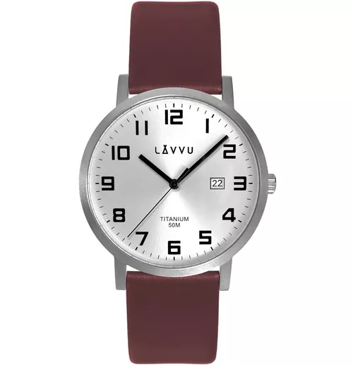 LAVVU LWM0210 Extrémně lehké titanové hodinky TITANIUM LYNGDAL Silver