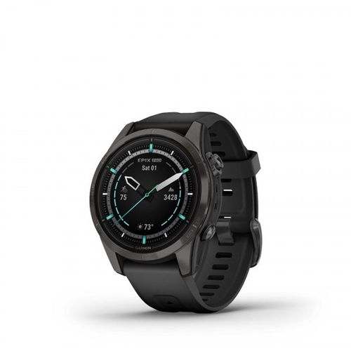 Garmin Epix™ Pro (Gen 2) Sapphire Edition Carbon Gray DLC Titanium / Black Band - 010-02802-15