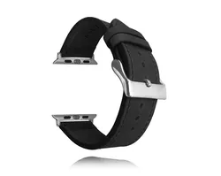 Černý kožený řemínek LAVVU Top Grain pro APPLE WATCH 38-40 mm LSXABS1