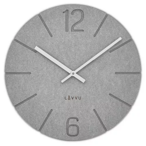 Lavvu LCT5028 -  Šedé hodiny Natur vyrobené v Čechách o průměru 34cm