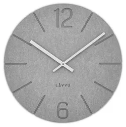 Lavvu LCT5028 -  Šedé hodiny Natur vyrobené v Čechách o průměru 34cm
