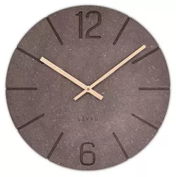 Lavvu LCT5024 - Hnědé hodiny Natur vyrobené v Čechách o průměru 34cm