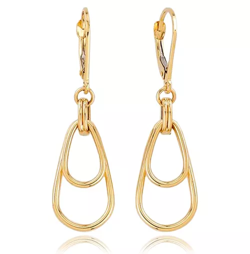 MINET Moderní zlaté náušnice Au 585/1000 2,05g