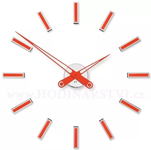 Designové nalepovací hodiny Future Time FT9600RD Modular red 60cm