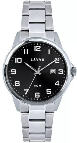 LAVVU Stylové pánské hodinky HAMRE Black 100M