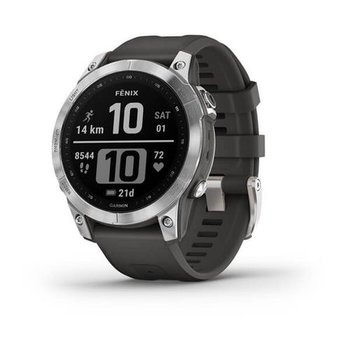 Garmin Fenix 7 Silver/ Graphite Silicone Band - 010-02540-01