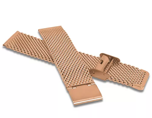 Rose gold kovový tah LAVVU MESH Band Gun Rose Gold - 18