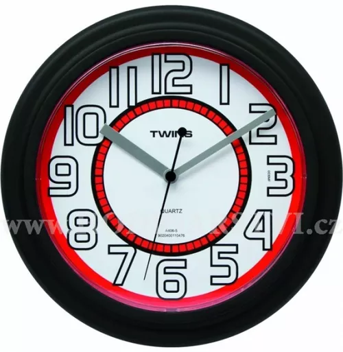 Hodiny Twins 406 black 23cm
