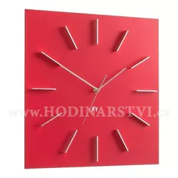 Designové nástěnné hodiny Future Time FT1010RD Square red 40cm