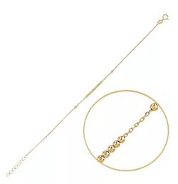 MINET Elegantní zlatý náramek s menšími kuličkami Au 585/1000 0,85g