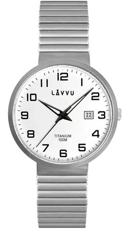 LAVVU LWM0220 Titanové pružné hodinky s vodotěsností LUNDEN White