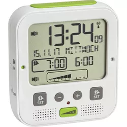 Rádiově řízený budík s vibrační jednotkou a extra hlasitým zvoněním TFA 60.2538.02 BOOM