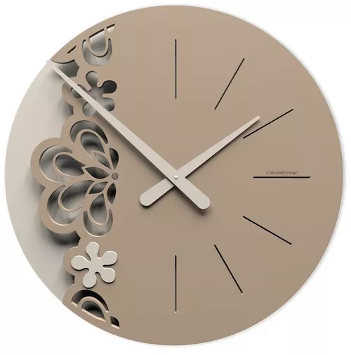 Hodiny CalleaDesign 56-10-2-14 Merletto Big 45 cm caffe latte