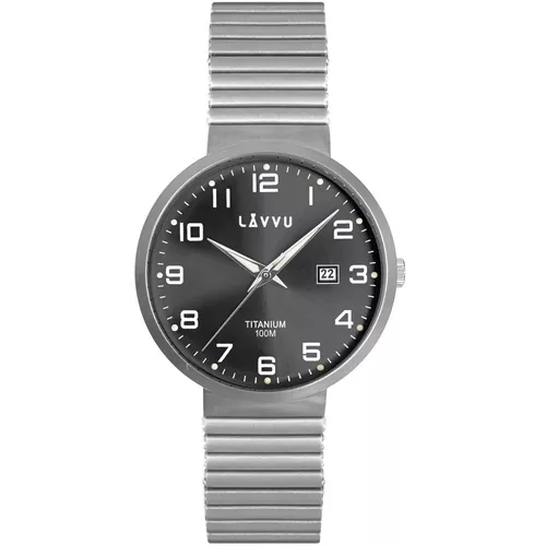 LAVVU LWM0222 Titanové pružné hodinky s vodotěsností LUNDEN Black