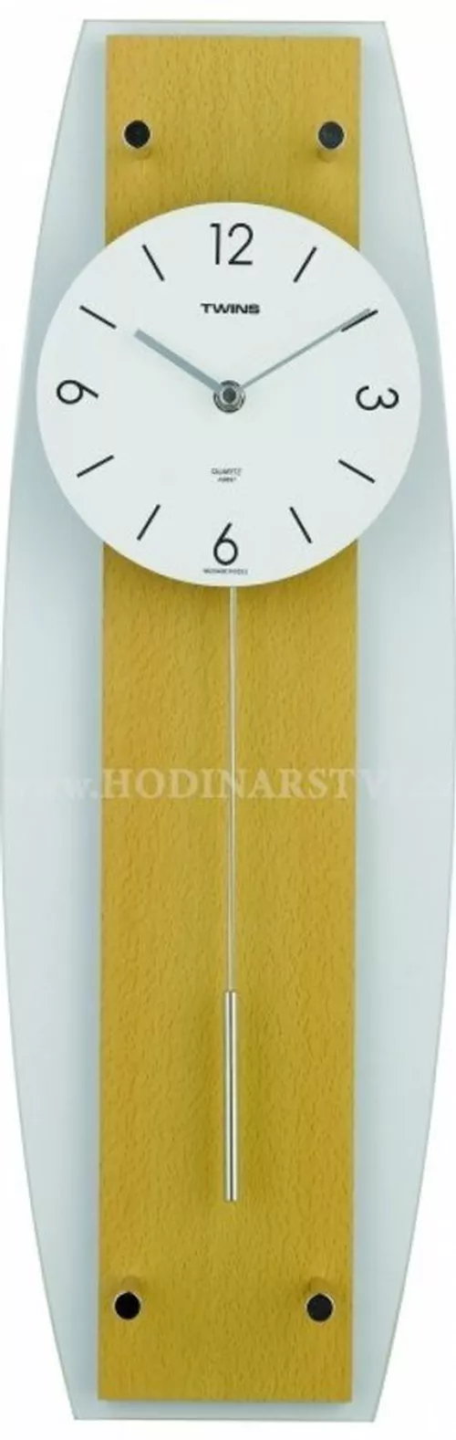 Kyvadlové hodiny Twins 9897 natur 50cm