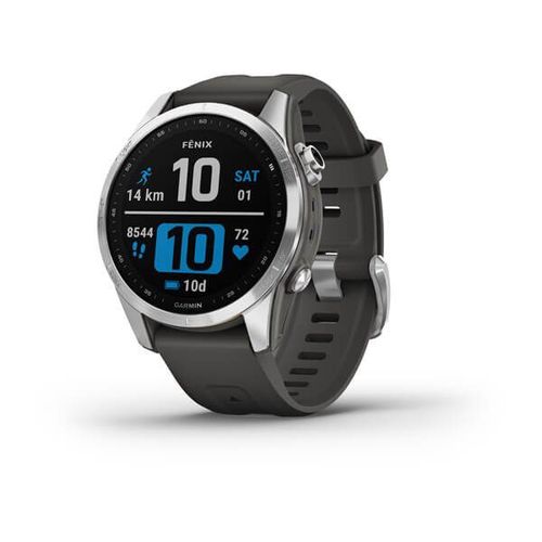 Garmin Fenix 7S Glass Silver / Graphite Silicone Band - 010-02539-01